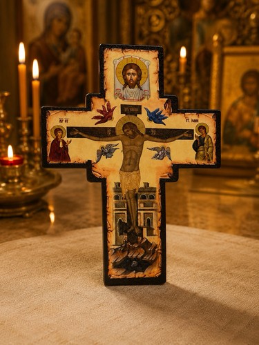 Orthodox wall cross crucifix - wall,