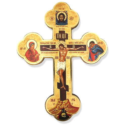 Wooden christian wall - wall, cross