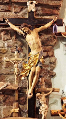 Crocefisso legno scolpito - in,