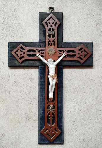Antico crocefisso legno - antico,