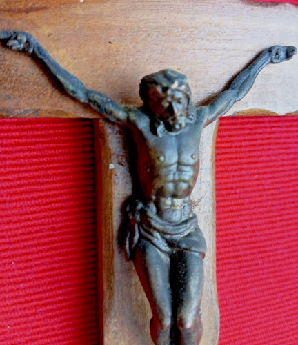 Antico crocefisso bronzo - antico,
