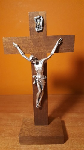 Crocefisso legno noce - legno,