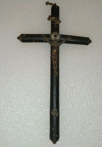 Antico crocefisso legno - antico,