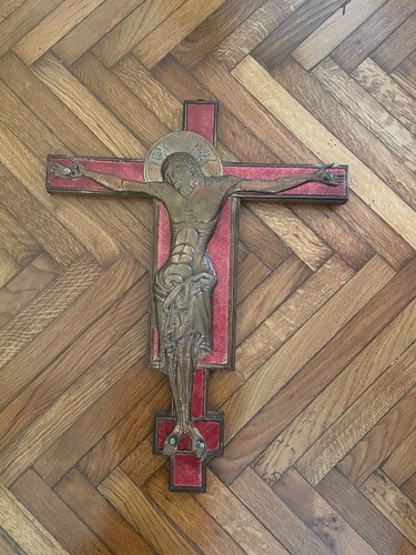 Crocefisso legno bronzo - legno, e