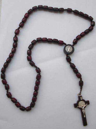 Collana rosario legno san - rosario,
