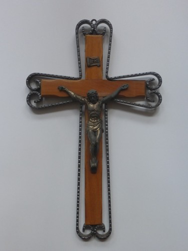 Crocefisso legno ferro - legno/ferro, battuto