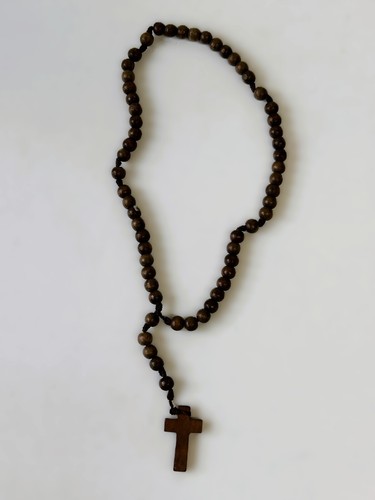 Rosario vintage legno fatto - legno,