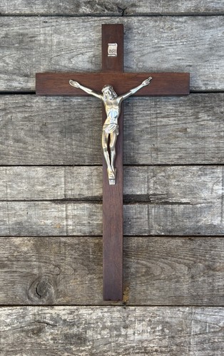 Crocefisso legno noce - di,