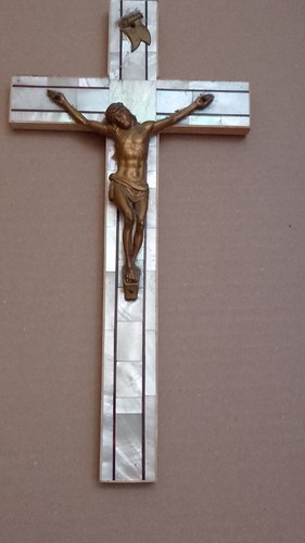 Crocefisso legno metallo - crocefisso, e