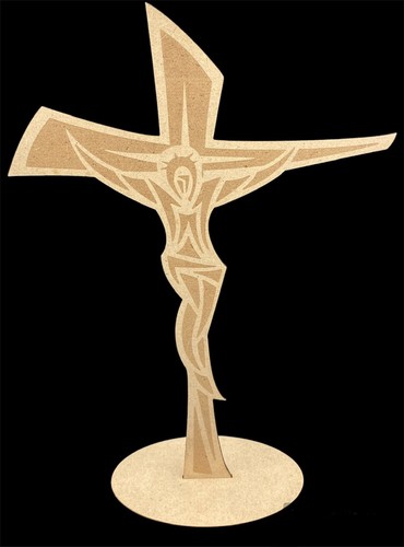 Crocefisso legno con base - legno, base.
